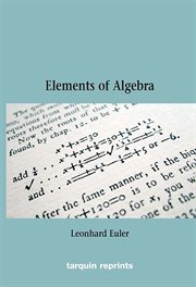 Elements of algebra cover image