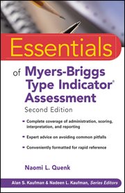 Essentials of Myers-Briggs Type Indicator Assessment cover image