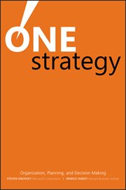 One Strategy : Organization, Planning, and Decision Making cover image
