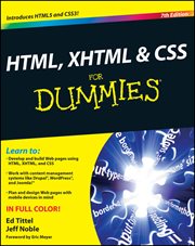HTML, XHTML and CSS for Dummies cover image