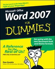 Word 2007 for Dummies cover image