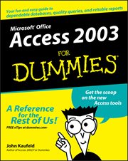 Access 2003 for Dummies cover image