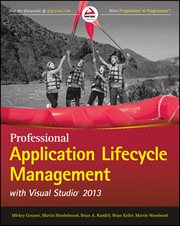 Professional Application Lifecycle Management With Visual Studio 2013 cover image