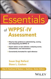 Essentials of WPPSI-IV Assessment cover image