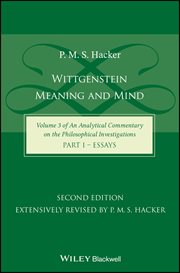 Wittgenstein : Meaning and Mind Part 1: Essays cover image