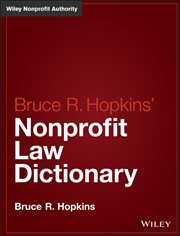 Hopkins' Nonprofit Law Dictionary cover image