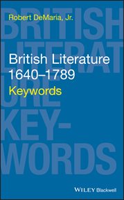 British Literature 1640-1789 : Keywords cover image