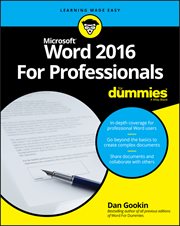 Word 2016 for Professionals for Dummies cover image