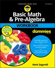 Basic Math and Pre-Algebra Workbook for Dummies cover image
