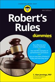 Robert's Rules for Dummies cover image