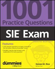 SIE Exam: 1001 Practice Questions for Dummies cover image