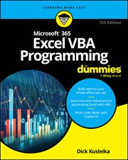 Microsoft 365 Excel VBA Programming for Dummies cover image