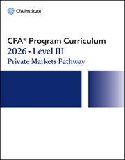 2026 Cfa Program Curriculum Level III Private Markets Pathway Box Set cover image