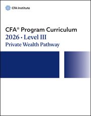 2026 Cfa Program Curriculum Level III Private Wealth Pathway Box Set cover image