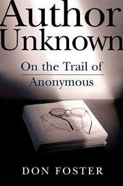 Author Unknown : On the Trail of Anonymous cover image