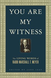 You Are My Witness : The Living Words of Rabbi Marshall T. Meyer cover image