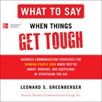 What to say when things get tough cover image