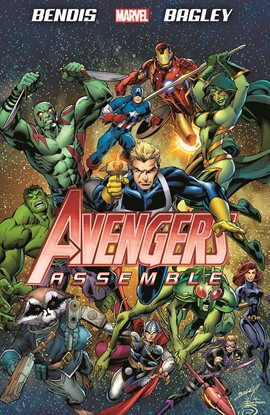 Link to Avengers Assemble by Brian Michael Bendis in the Hoopla