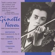 Ginette Neveu 1949 Concert Performances cover image