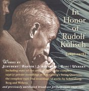 Violin Recital : Kolisch, Rudolf. Schubert, F. / Bartok, B. / Schoenberg, A. / Berg, A. / Webern, cover image