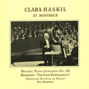 Mozart : Piano Concerto No. 20 / Hindemith. 4 Temperaments (haskil, Hindemith) (1957) cover image