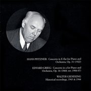 Pfitzner / Grieg : Piano Concerto (Gieseking) (1943-44) cover image