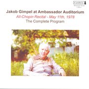 Piano Recital : Gimpel, Jakob. Chopin, F. / Liszt, F. / Debussy, C cover image