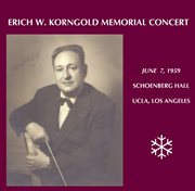 Korngold Memorial Concert (1959) cover image