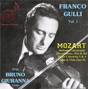 Franco Gulli, Vol 1 : Mozart With Bruno Giuranna cover image