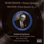 Schumann : Piano Quintet, Op. 44 / Brahms. Piano Quartet No. 2 (curzon, Budapest Quartet) (1951-1952) cover image