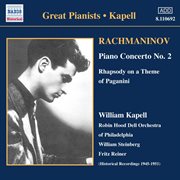 Rachmaninov : Piano Concerto No. 2 / Rhapsody On A Theme Of Paganini (kapell) (1950-1951) cover image