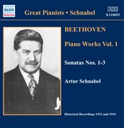 Beethoven : Piano Sonatas Nos. 1-3 (schnabel) (1933-1934) cover image