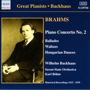 Brahms : Piano Concerto No. 2 / Waltzes, Op. 39 (Backhaus) (1932-1939) cover image