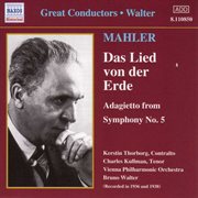 Mahler : Lied Von Der Erde (das) (walter) (1936-1938) cover image
