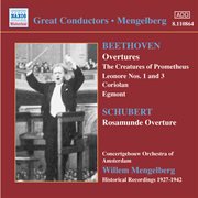 Beethoven / Schubert : Overtures (mengelberg) (1927-1942) cover image
