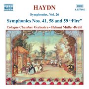 Haydn : Symphonies, Vol. 26 (nos. 41, 58, 59) cover image