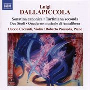 Dallapiccola : Sonatina Canonica. Tartiniana Seconda cover image