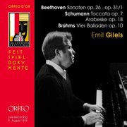 Beethoven, Schumann & Brahms : Piano Works (live) cover image