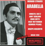 Richard Strauss : Arabella, Op. 79, Trv 263 (recorded 1950) cover image