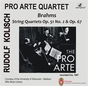 Brahms : String Quartets Opp. 51 & 67 (live) cover image