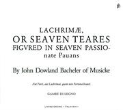 Dowland : Lachrimae Or Seaven Teares cover image
