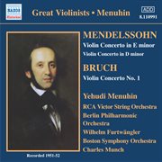 Mendelssohn / Bruch : Violin Concertos (menuhin) (1951. 1952) cover image