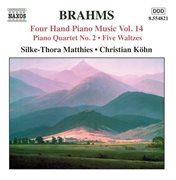Brahms : Four-Hand Piano Music, Vol. 14 cover image