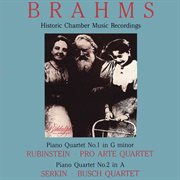 Brahms : Piano Quartets Nos. 1 & 2 cover image