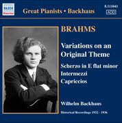 Brahms : Solo Piano Works (backhaus) (1932-1936) cover image