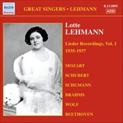 Lehmann, Lotte : Lieder Recordings, Vol. 1 (1935-1937) cover image