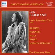 Lehmann, Lotte : Lieder Recordings, Vol. 4 (1941) cover image