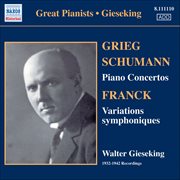 Gieseking : Concerto Recordings, Vol. 1 cover image