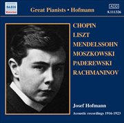 Hofmann, Josef : Historical Recordings (1916-1923) cover image