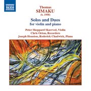 Thomas Simaku : Works For Violin & Piano cover image